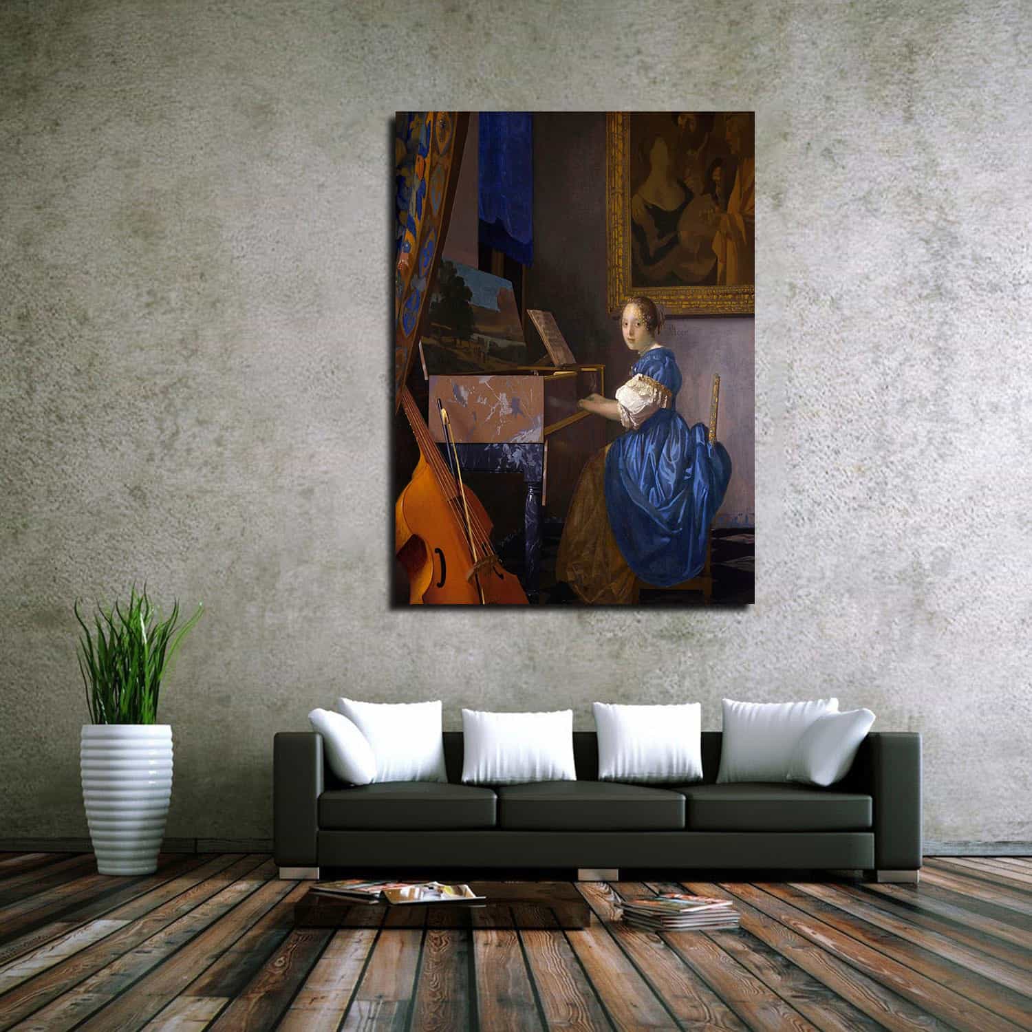 Lady Seated at a Virginal Canvas Art