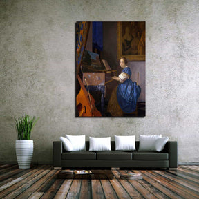 Lady Seated at a Virginal Canvas Art