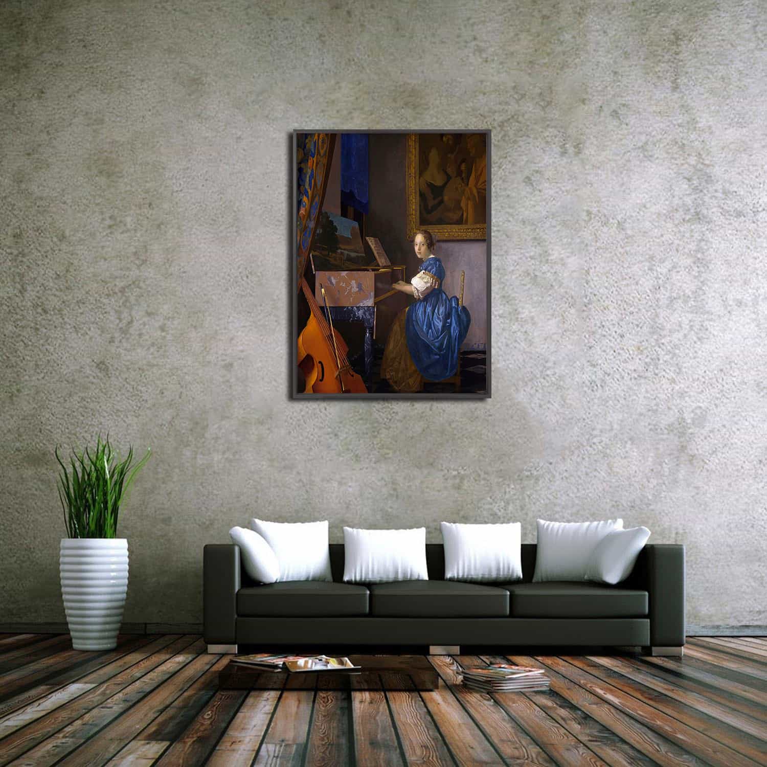 Lady Seated at a Virginal Canvas Art