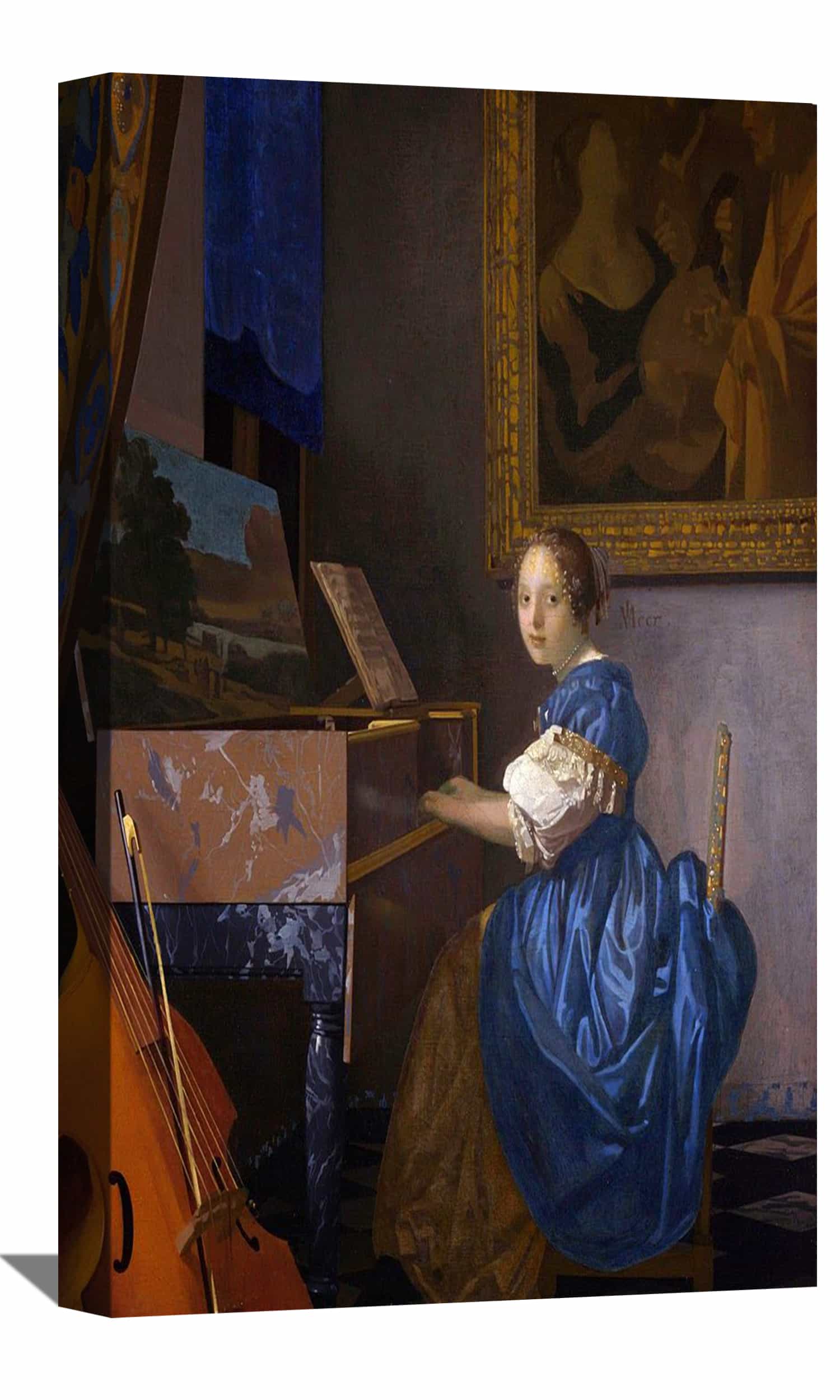 Lady Seated at a Virginal Canvas Art