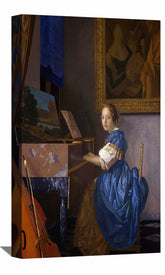Lady Seated at a Virginal Canvas Art