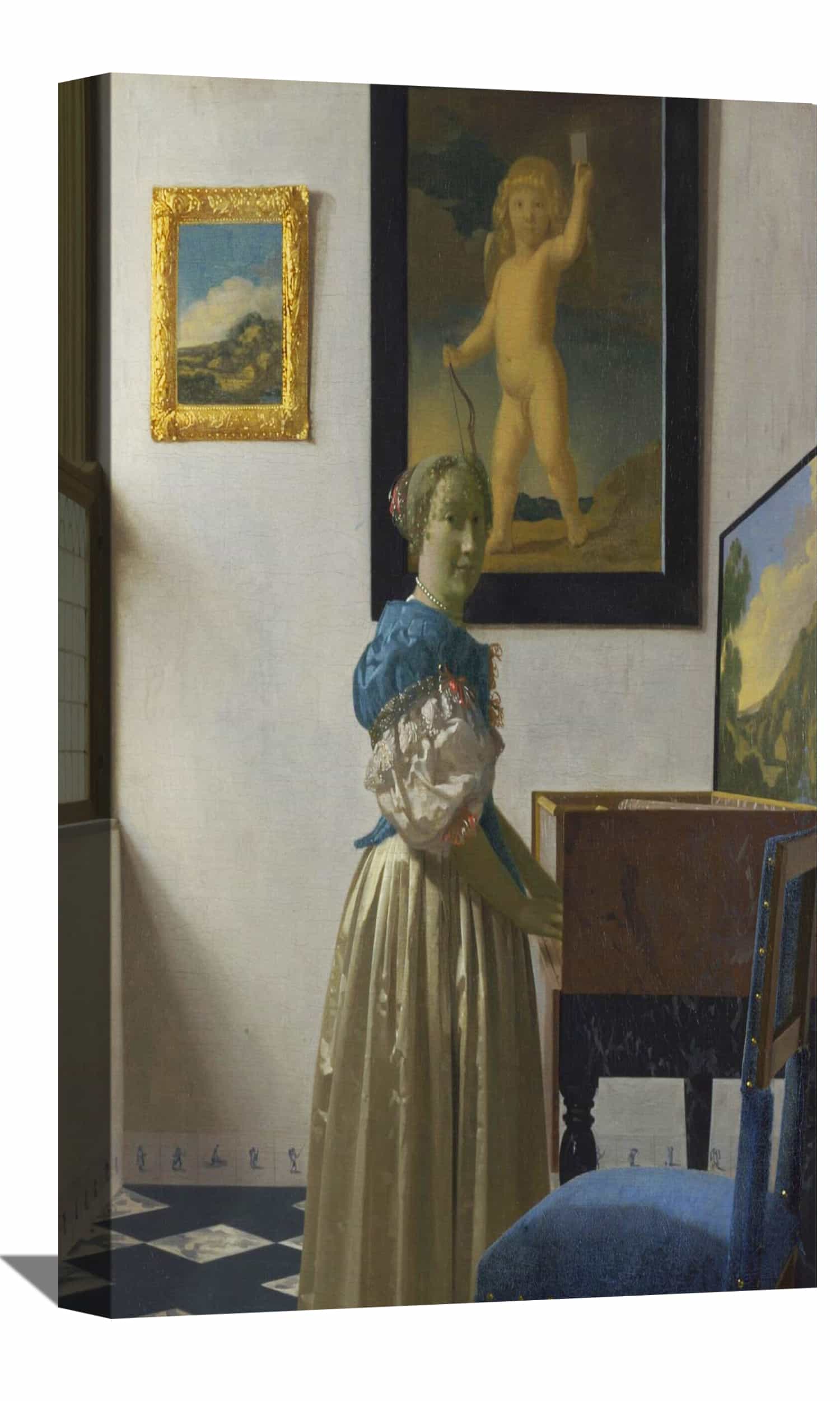 Lady Standing at a Virginal Canvas Art