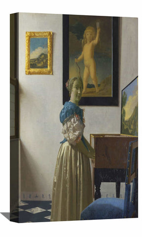 Lady Standing at a Virginal Canvas Art