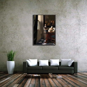 Lady Writing a Letter with her Maid Canvas Art