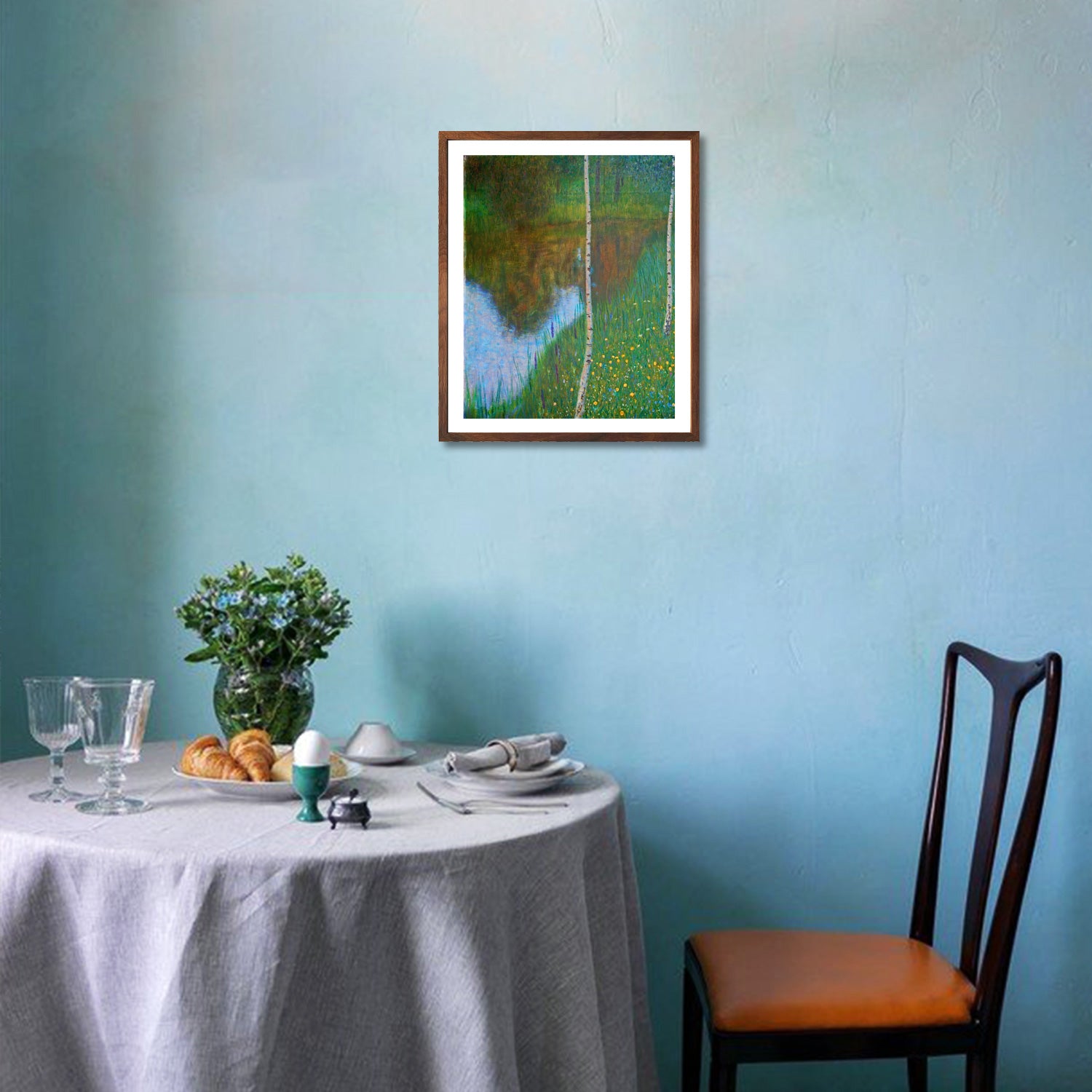 Gustav Klimt Wall Art Lakeside With Birch Trees Poster Framed Klimt Art