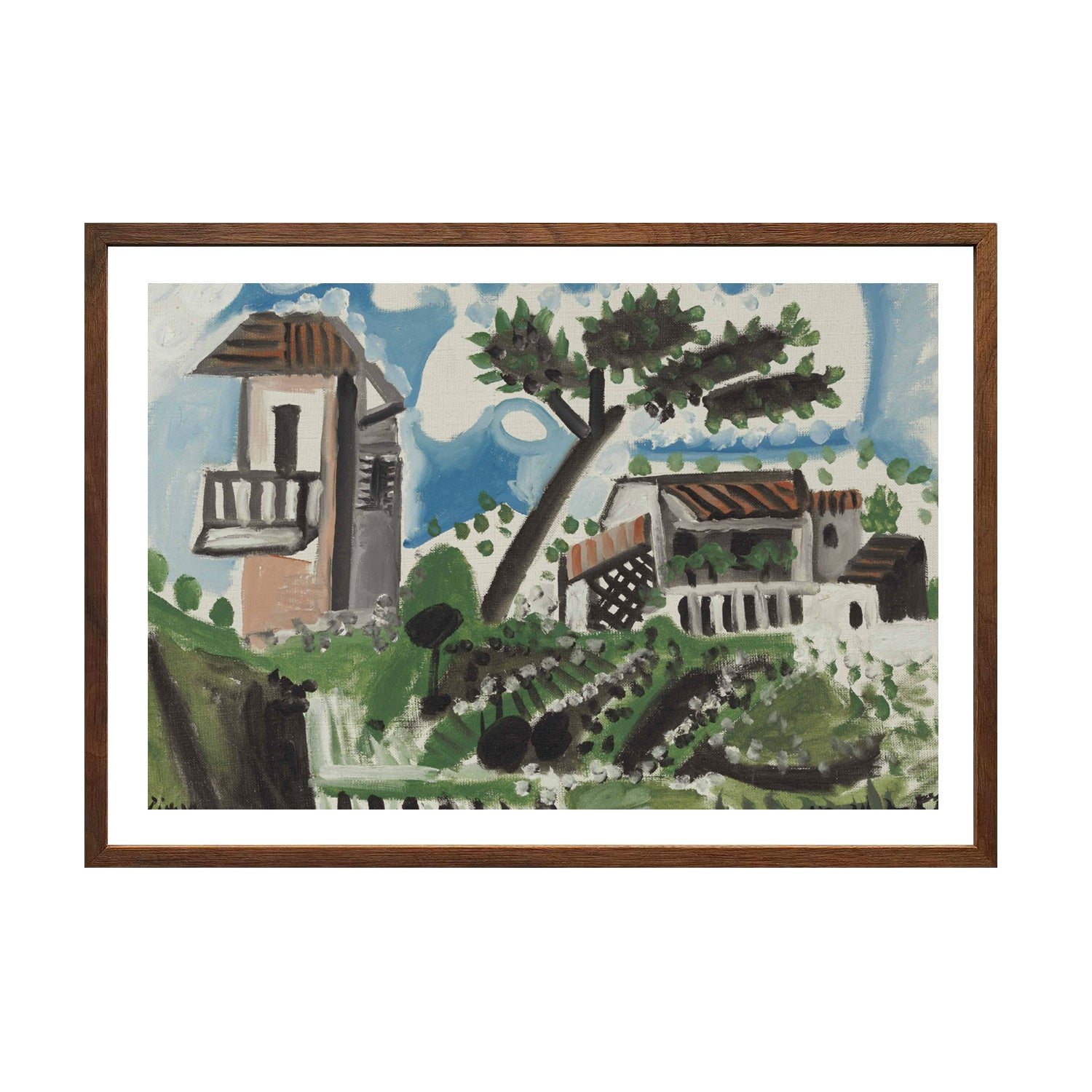 Pablo Picasso Wall Art Landscape Of Vallauris Poster Framed Art