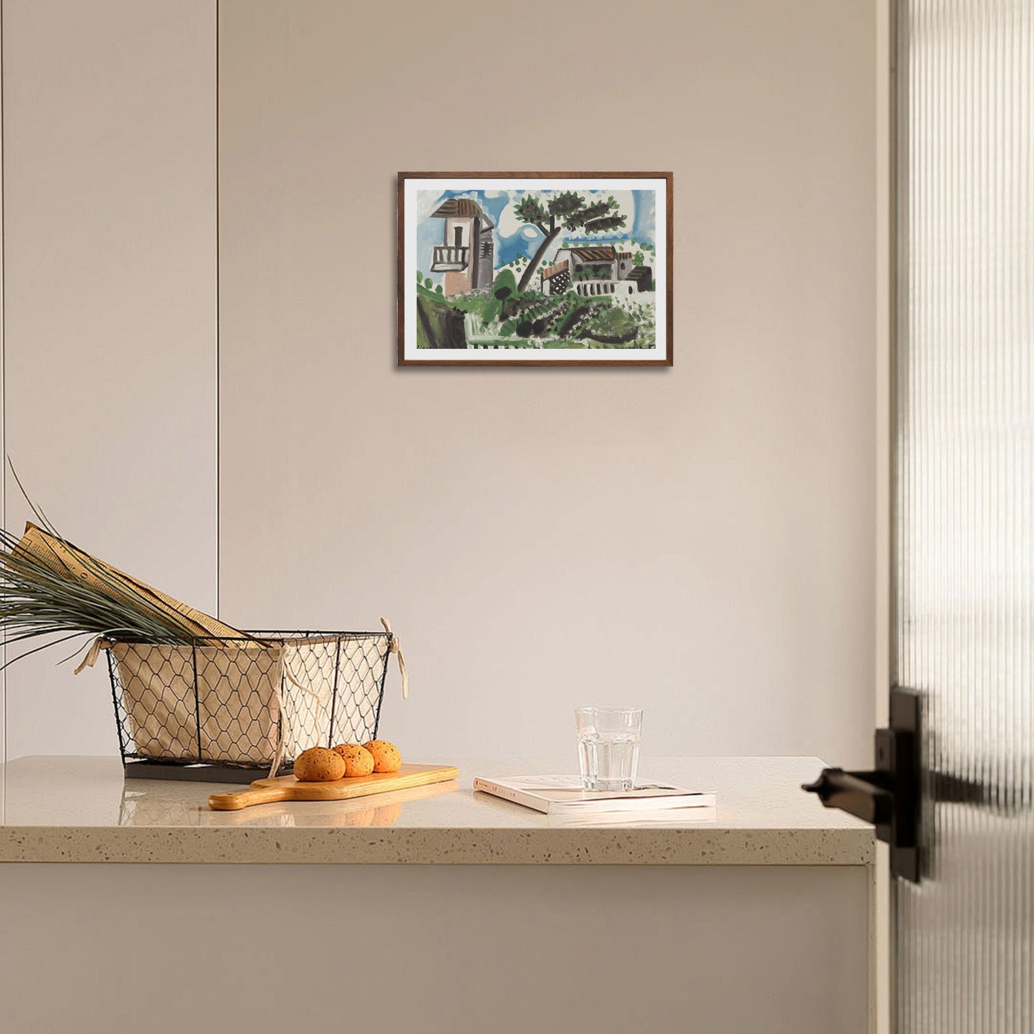 Pablo Picasso Wall Art Landscape Of Vallauris Poster Framed Art