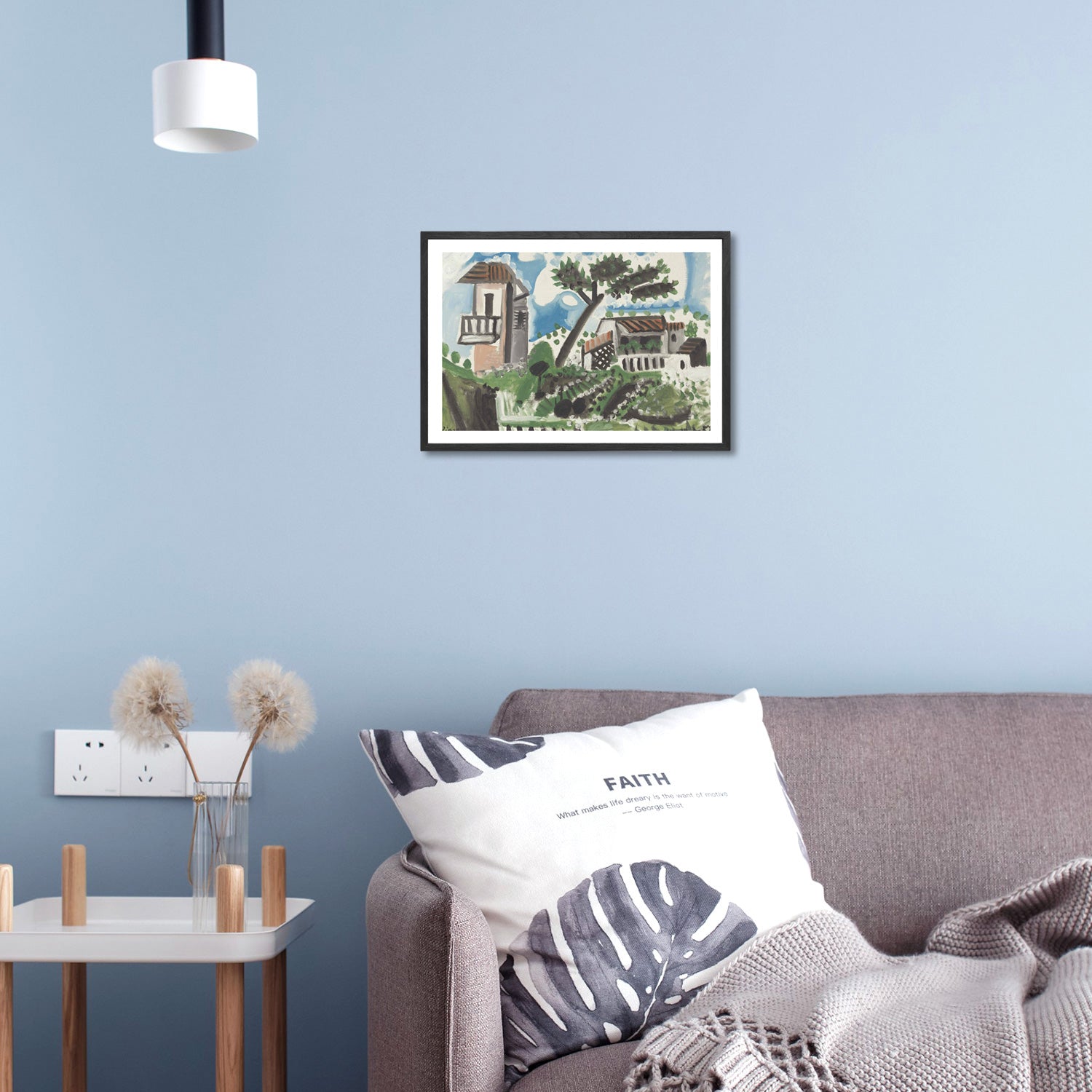 Pablo Picasso Wall Art Landscape Of Vallauris Poster Framed Art