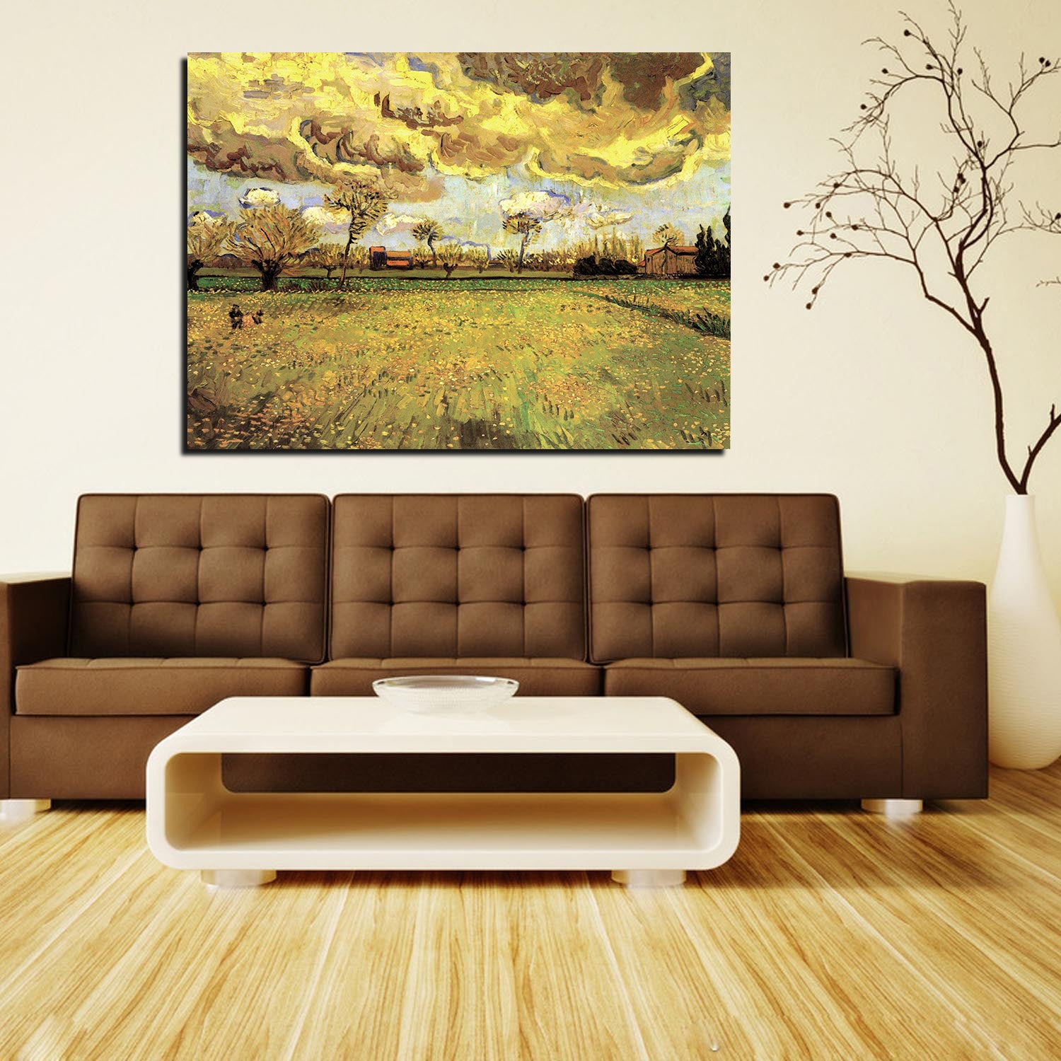 Landscape Under a Stormy Sky Canvas Art