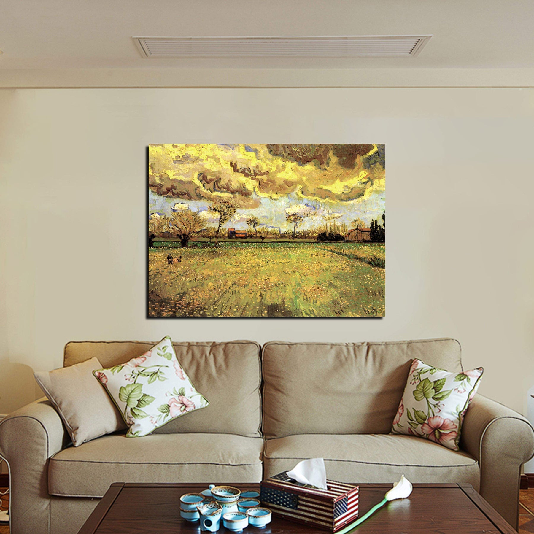 Landscape Under a Stormy Sky Canvas Art