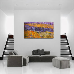 Landscape At Auvers In The Rain Canvas Art