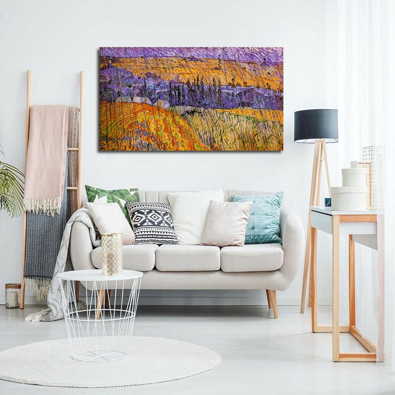 Landscape At Auvers In The Rain Canvas Art