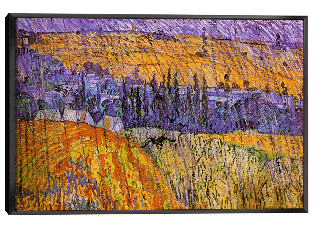 Landscape At Auvers In The Rain Canvas Art
