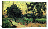 Landscape With The Chateau Of Auvers At Sunset Canvas Art
