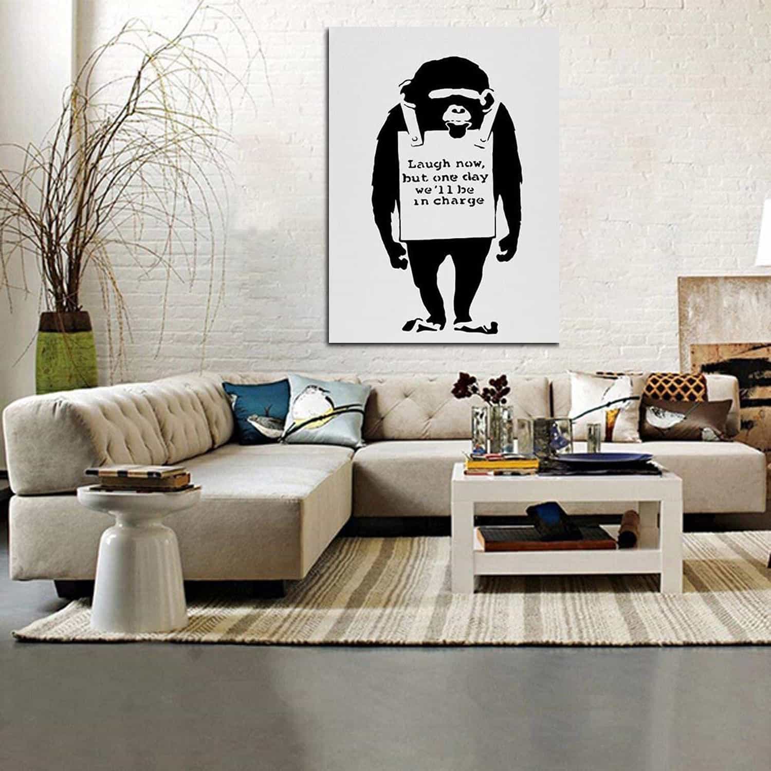 Laugh Now Monkey Canvas Art