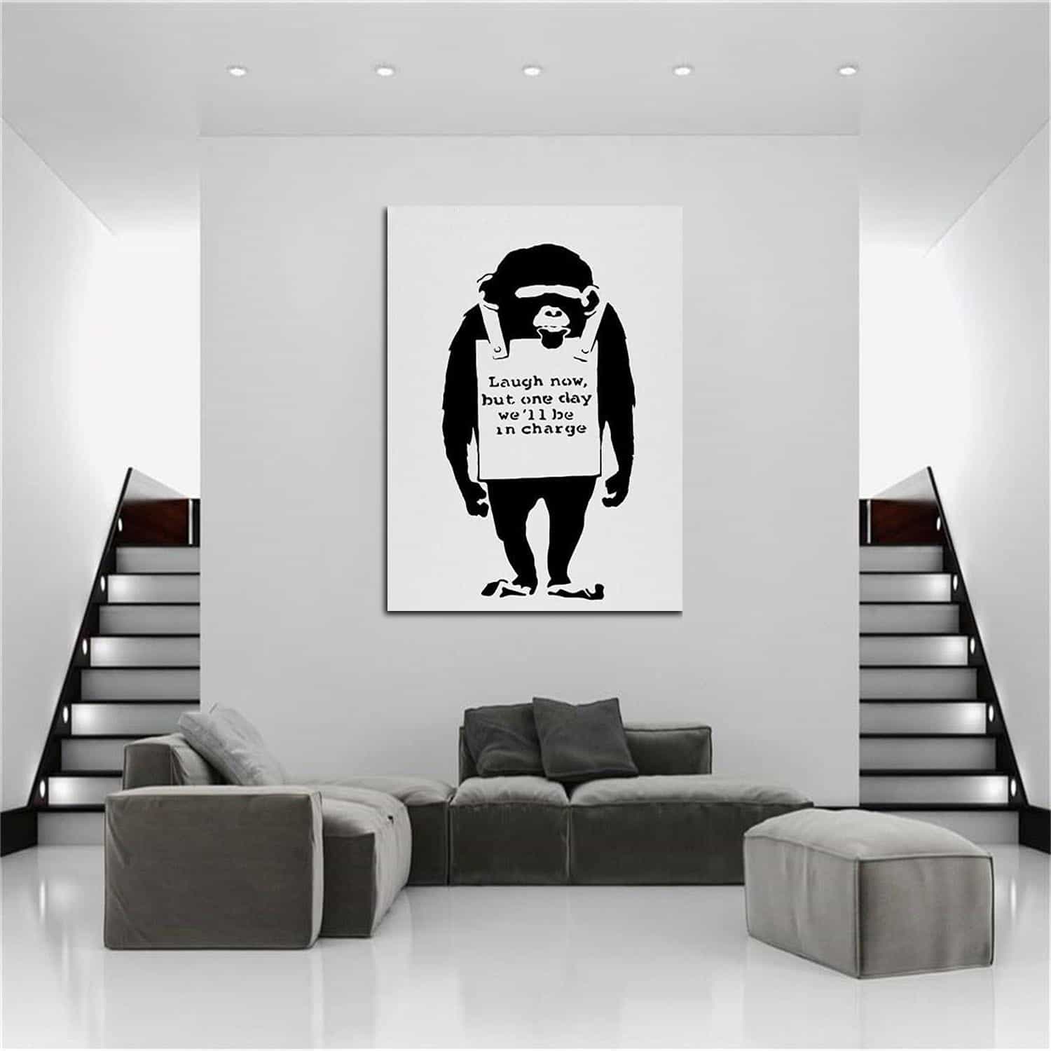 Laugh Now Monkey Canvas Art