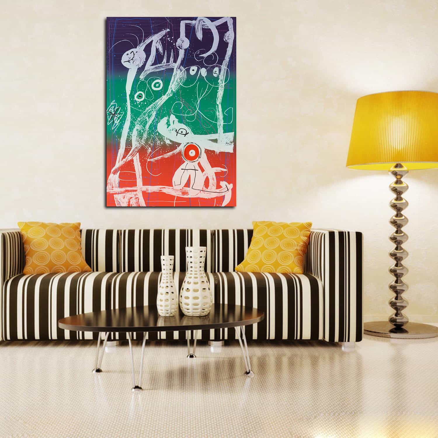 Blue Red Green Canvas Art