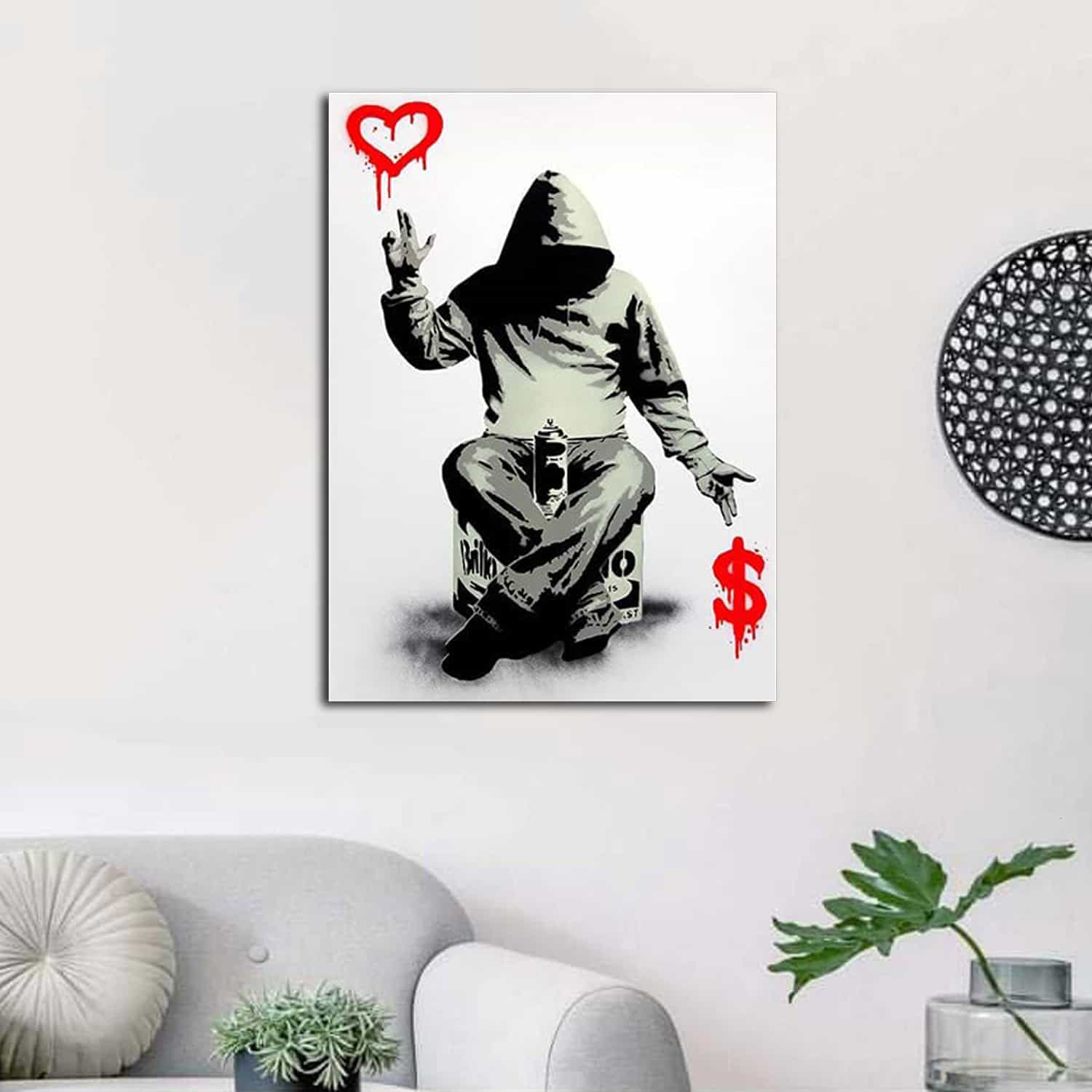 Love Over Money Canvas Art