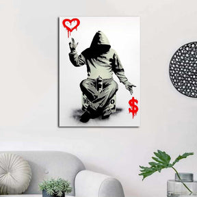 Love Over Money Canvas Art