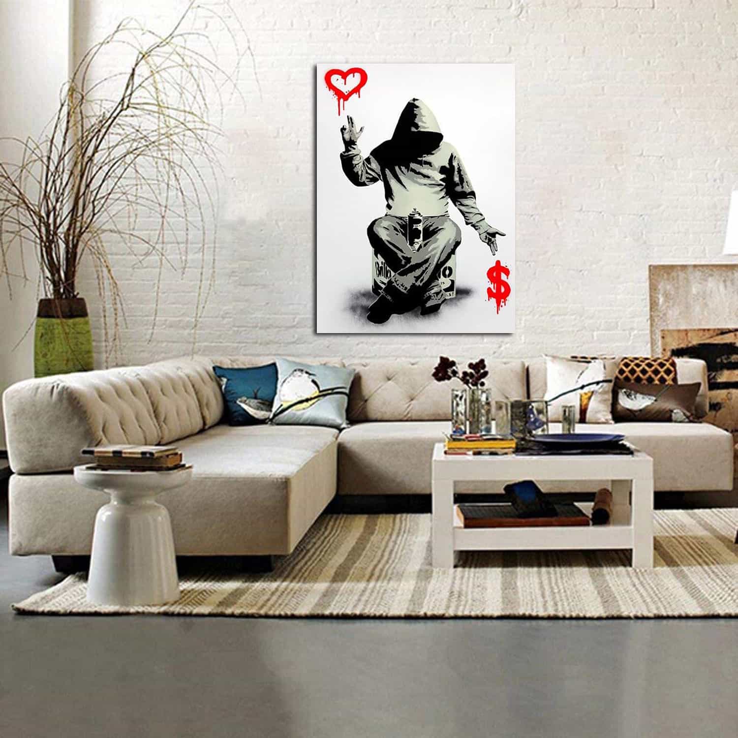 Love Over Money Canvas Art