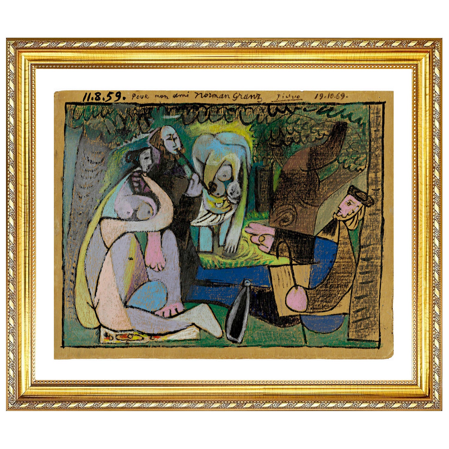 Pablo Picasso Wall Art Luncheon On The Grass Poster Framed Art
