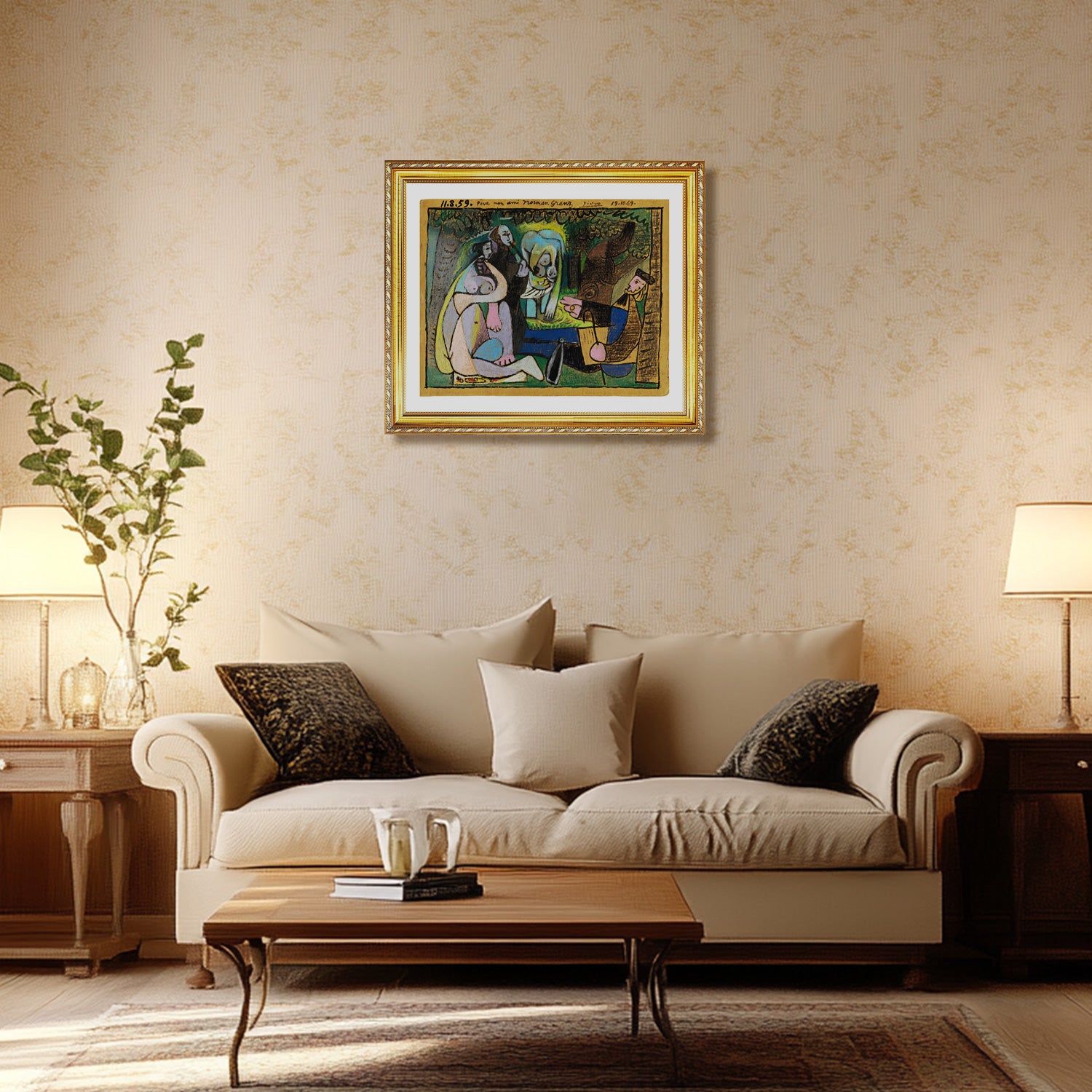 Pablo Picasso Wall Art Luncheon On The Grass Poster Framed Art