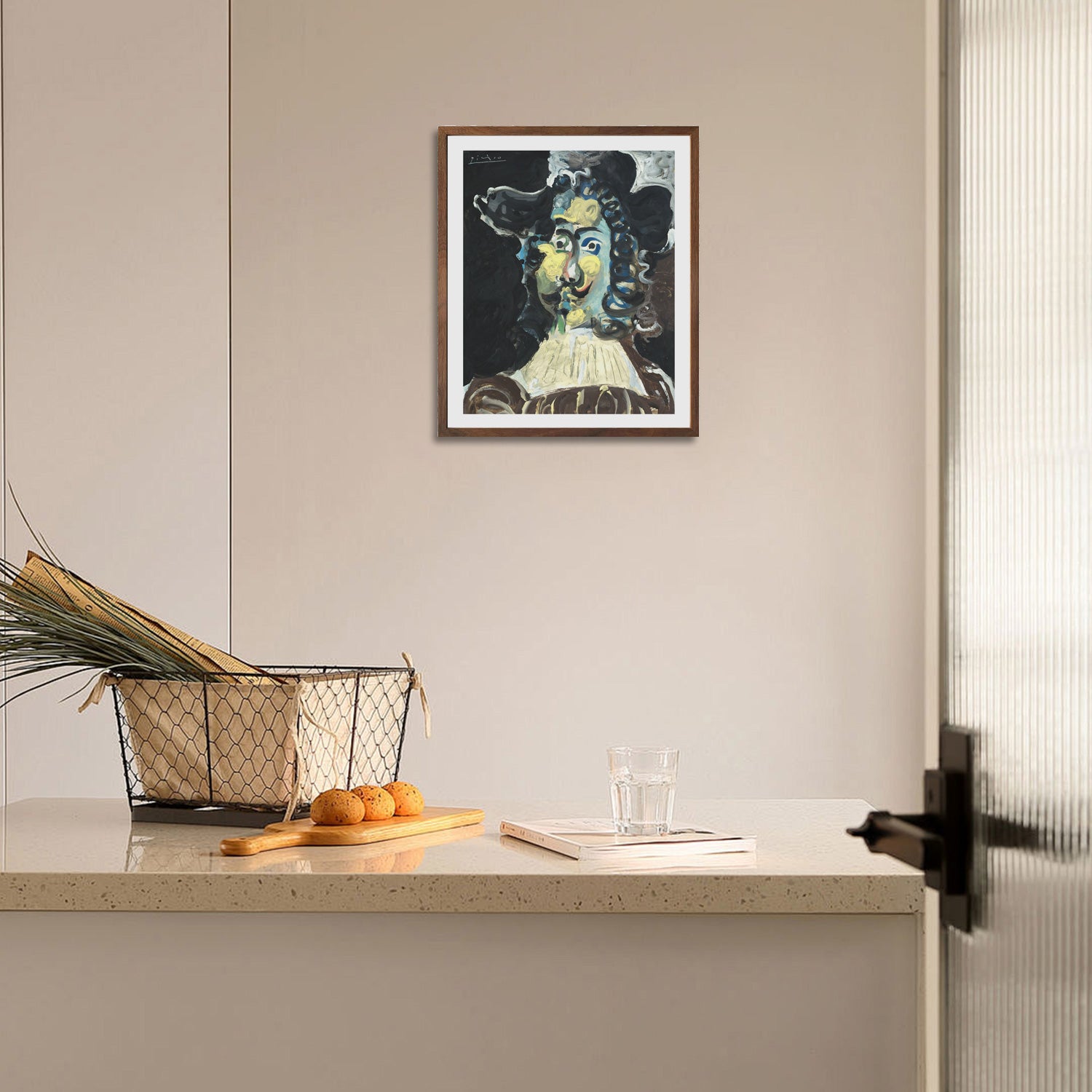 Pablo Picasso Wall Art Musketeer In Hat Poster Framed Art