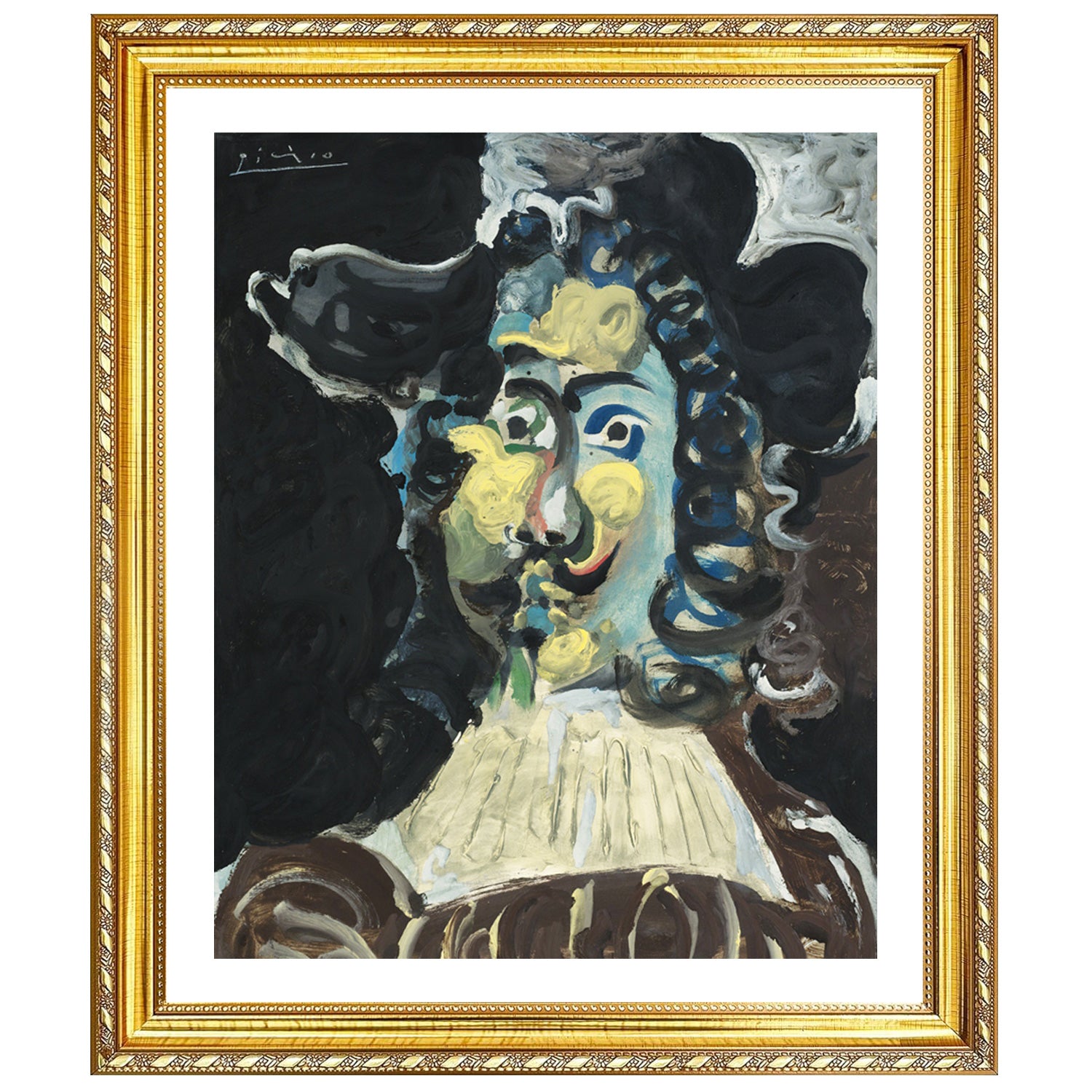 Pablo Picasso Wall Art Musketeer In Hat Poster Framed Art