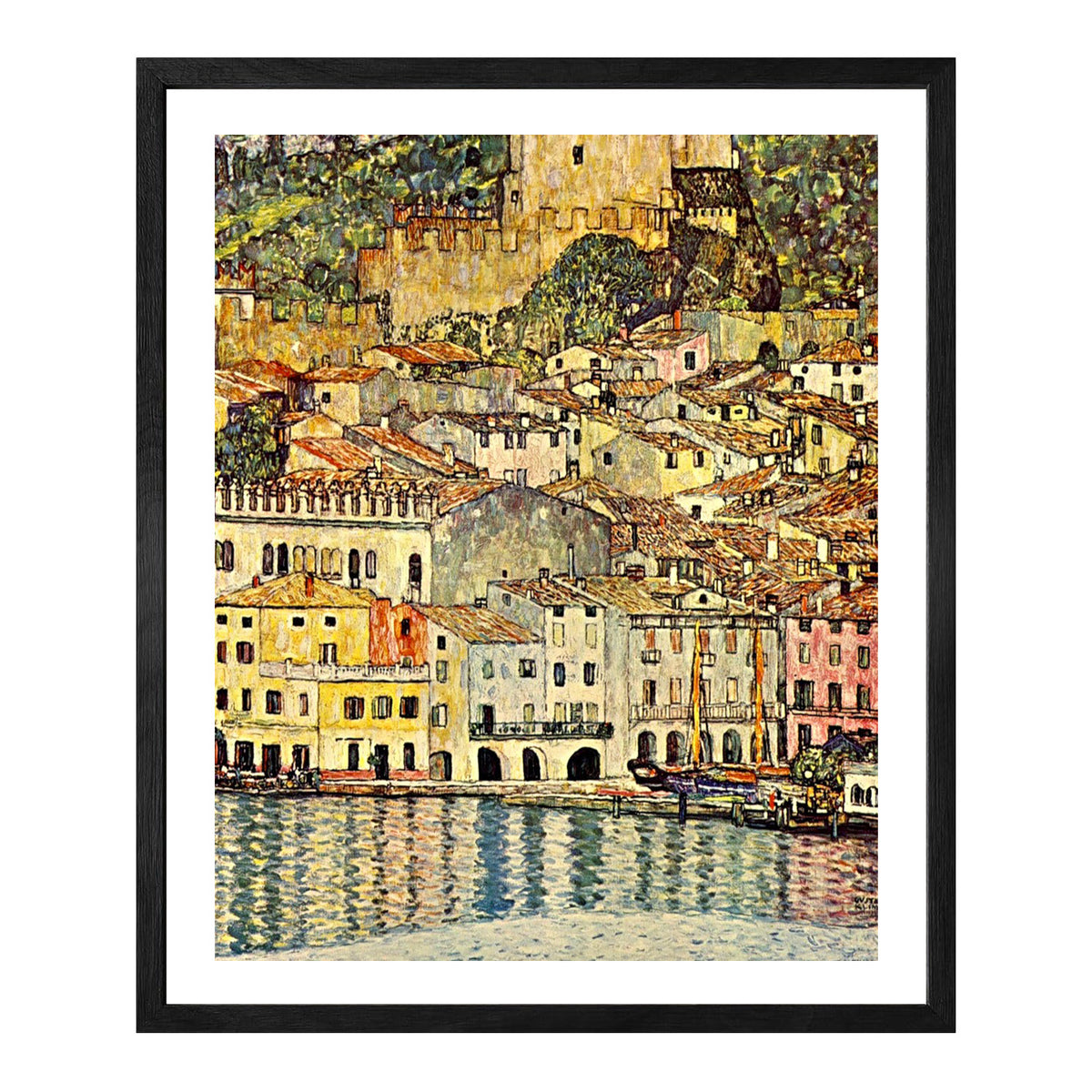 Gustav Klimt Wall Art Malcesine On Lake Garda Poster Framed Klimt Art