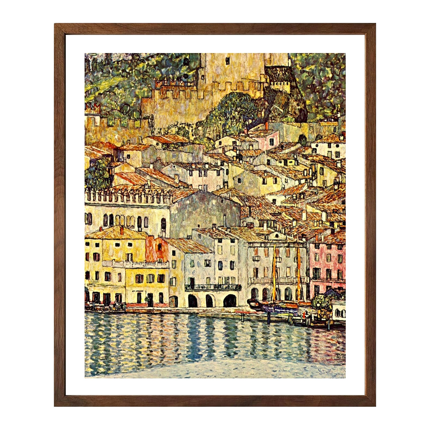 Gustav Klimt Wall Art Malcesine On Lake Garda Poster Framed Klimt Art