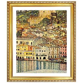 Gustav Klimt Wall Art Malcesine On Lake Garda Poster Framed Klimt Art