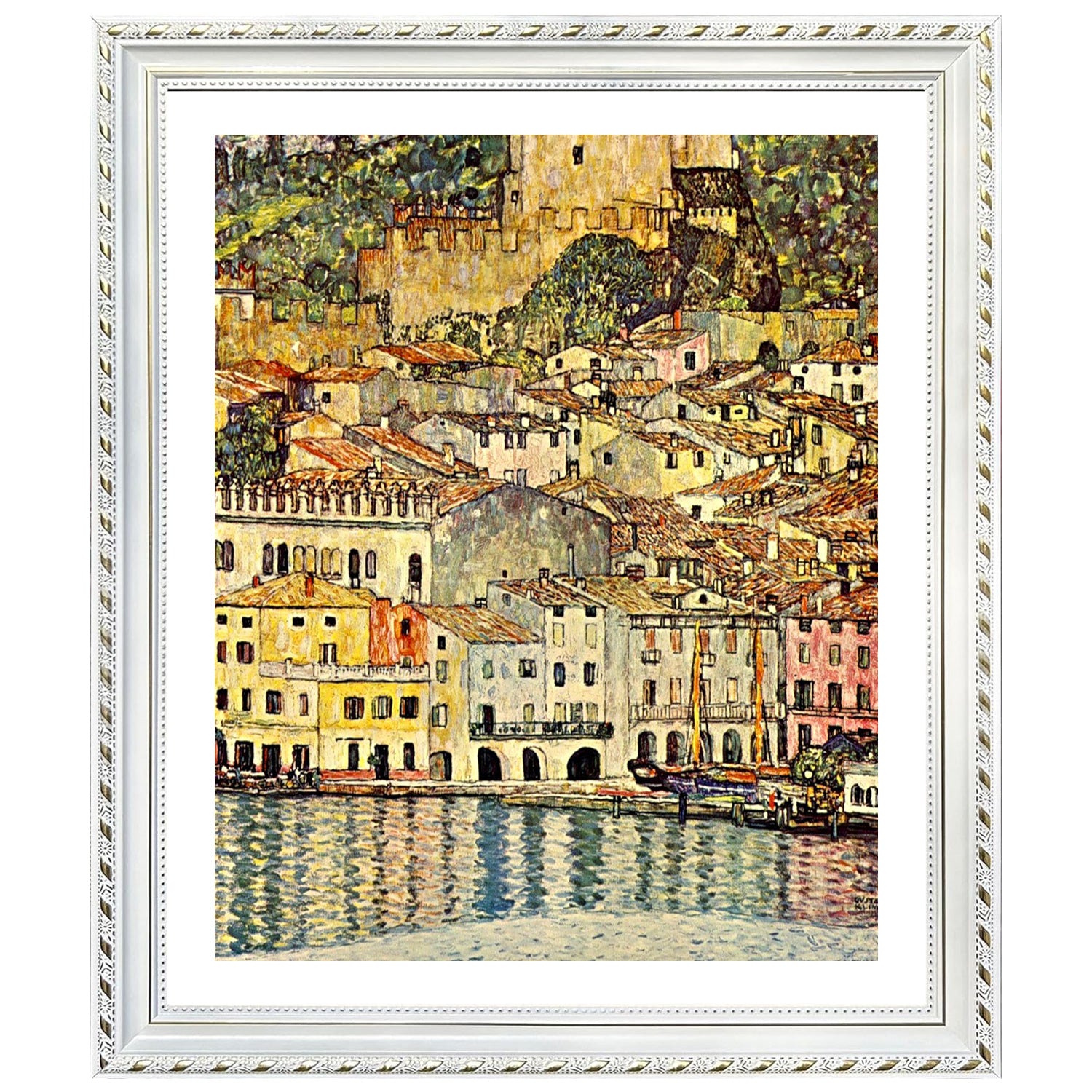 Gustav Klimt Wall Art Malcesine On Lake Garda Poster Framed Klimt Art