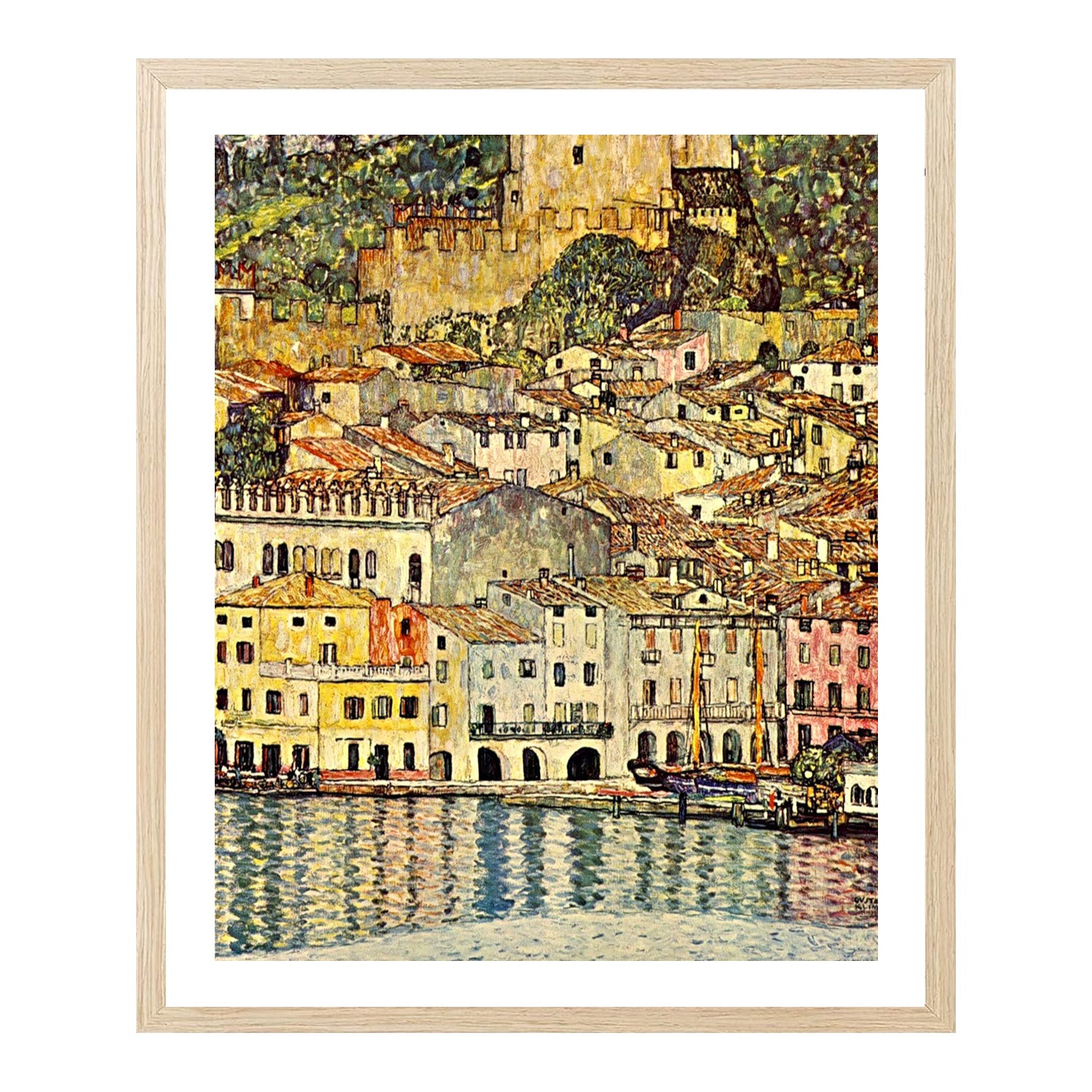Gustav Klimt Wall Art Malcesine On Lake Garda Poster Framed Klimt Art
