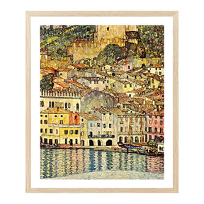 Gustav Klimt Wall Art Malcesine On Lake Garda Poster Framed Klimt Art