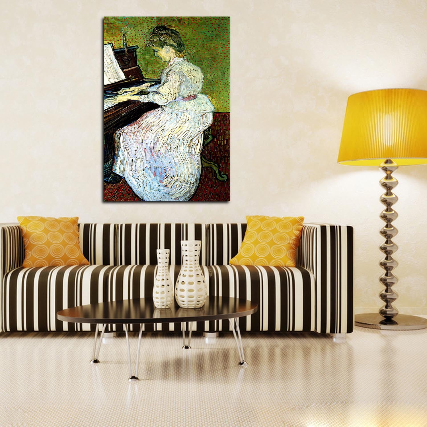 Marguerite Gachet At The Piano Canvas Art