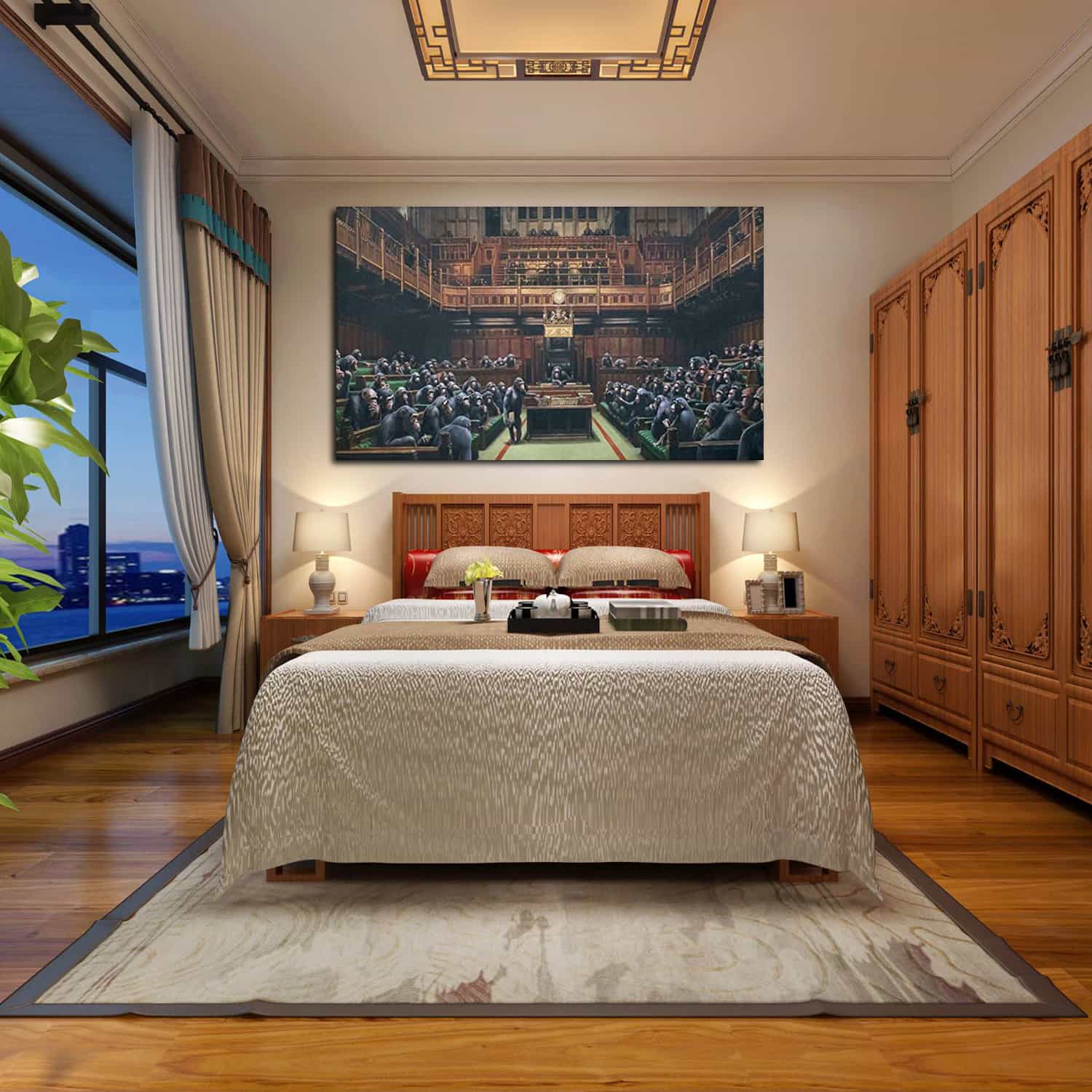 Monkey Parliament Canvas Art