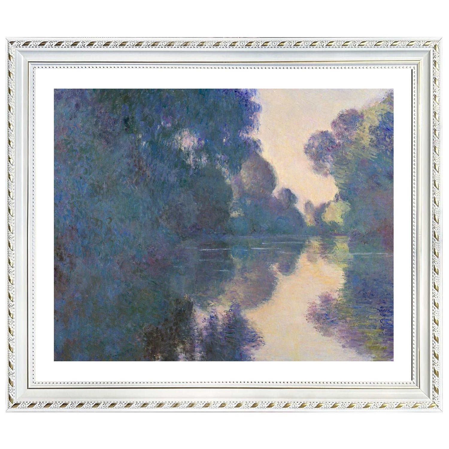 Claude Monet Wall Art Morning On The Seine Near Giverny Poster Framed