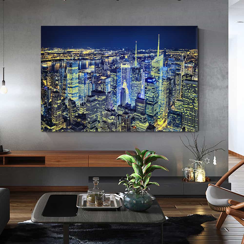 Night City Manhattan Canvas Art
