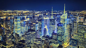 Night City Manhattan Canvas Art
