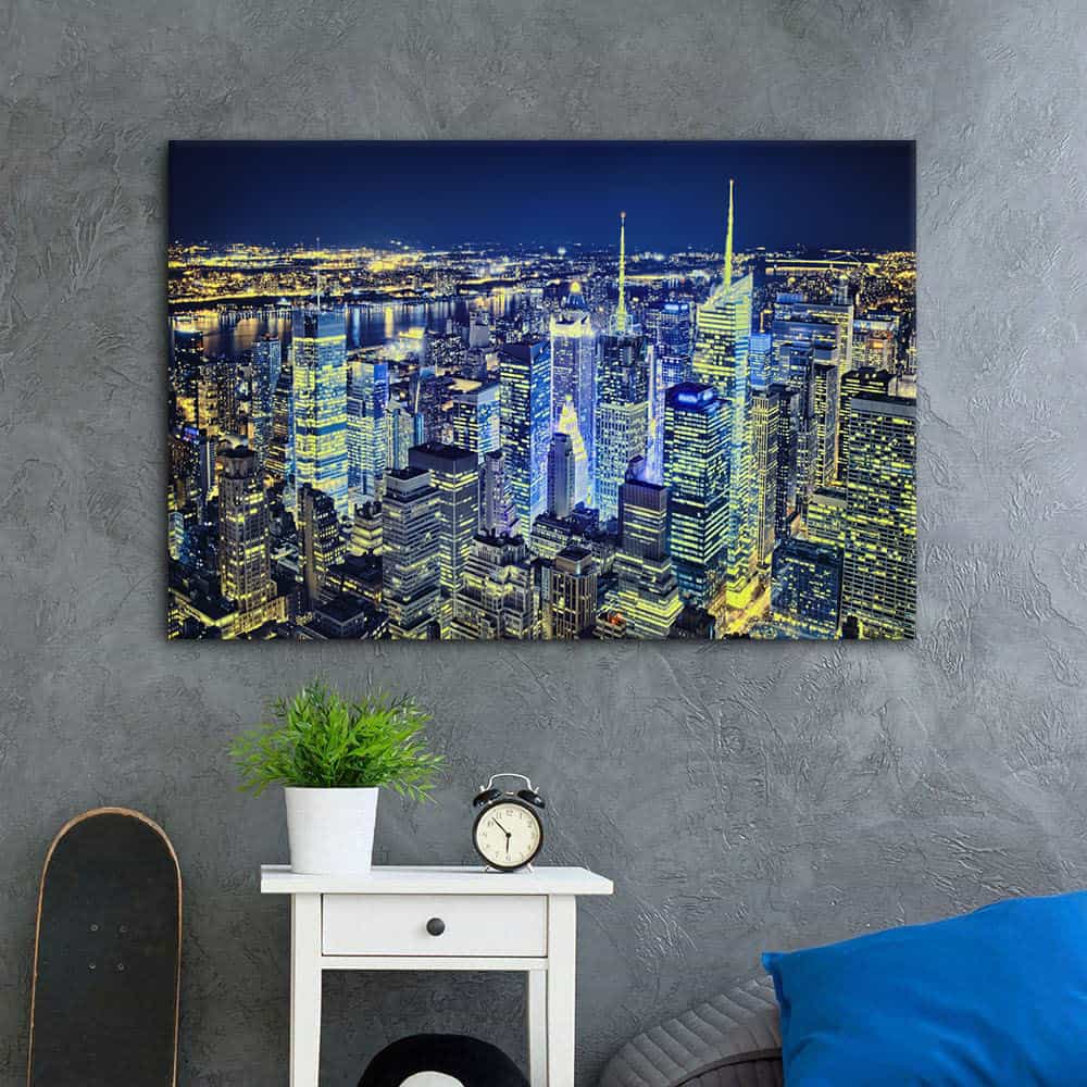 Night City Manhattan Canvas Art