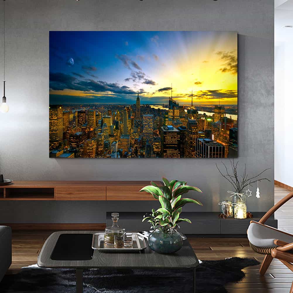 Dawn City Manhattan Canvas Art