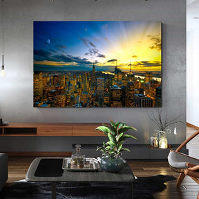 Dawn City Manhattan Canvas Art
