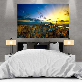 Dawn City Manhattan Canvas Art