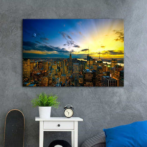Dawn City Manhattan Canvas Art