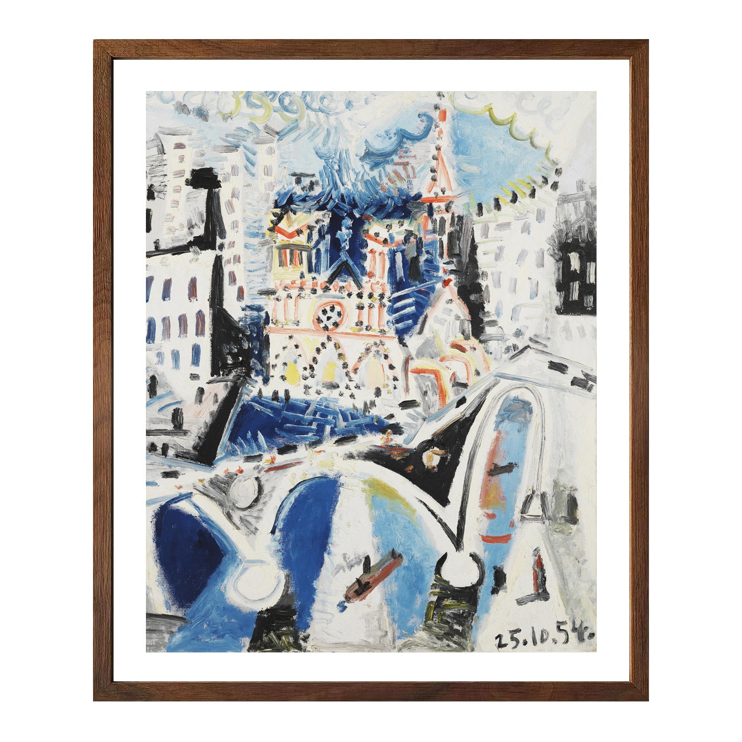 Pablo Picasso Wall Art Notre Dame De Paris Poster Framed Art