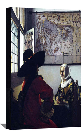 Officer and Laughing Girl Canvas Art