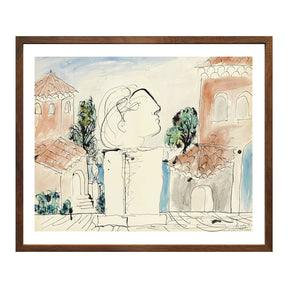 Pablo Picasso Wall Art On The Terrace Poster Framed Art