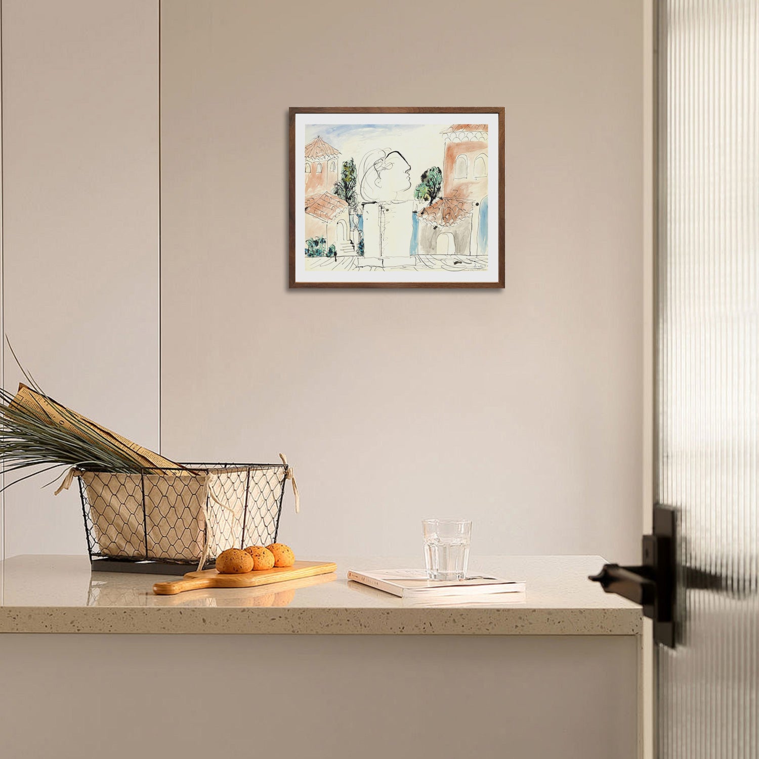 Pablo Picasso Wall Art On The Terrace Poster Framed Art