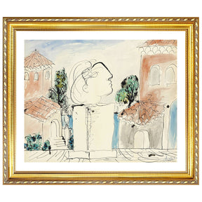 Pablo Picasso Wall Art On The Terrace Poster Framed Art