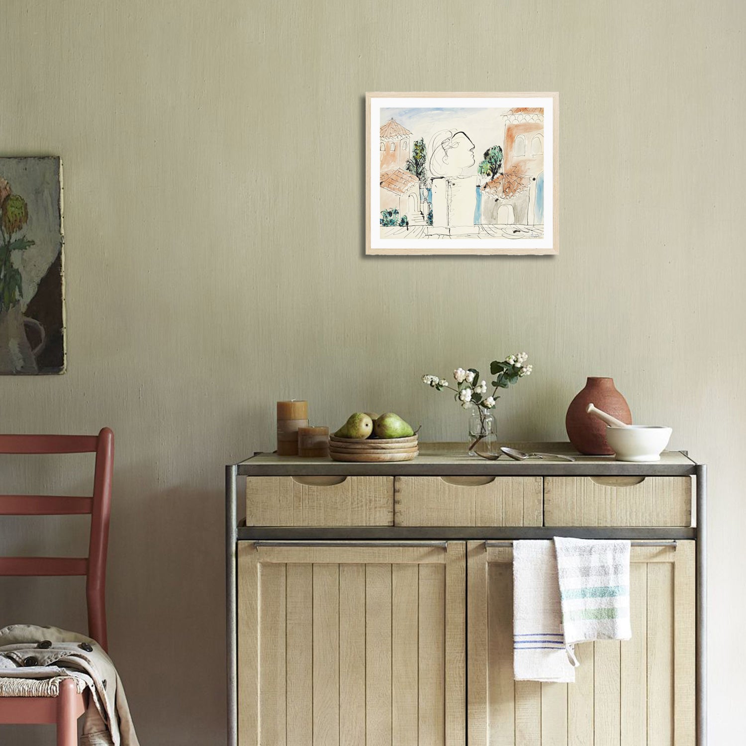 Pablo Picasso Wall Art On The Terrace Poster Framed Art